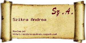 Szikra Andrea névjegykártya