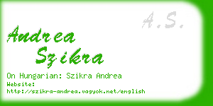 andrea szikra business card
